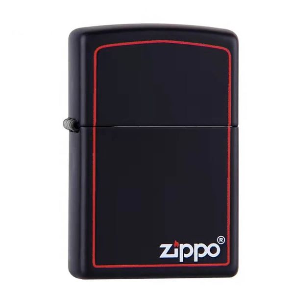 Zippo sơn đen kẻ đỏ ZT55