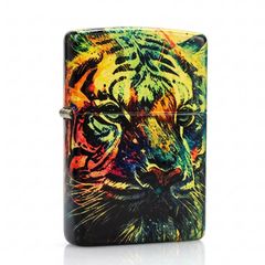 Zippo Tranh Sơn Dầu Chủ Đề Con Hổ Colorful Tiger Design Z164