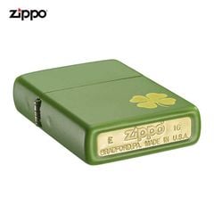 Bật lửa zippo Mỹ cỏ 4 lá sơn xanh Z51