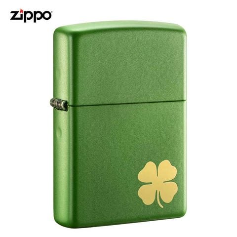 Bật lửa zippo Mỹ cỏ 4 lá sơn xanh Z51