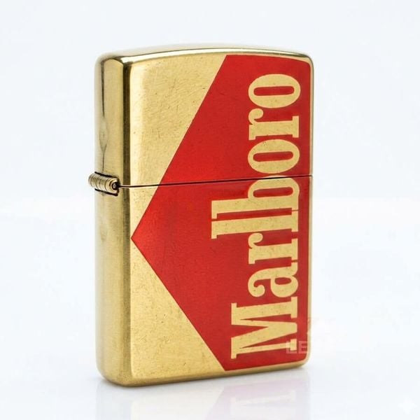 Zippo Vàng Bụi Sơn Chủ Đề Marlboro ZN270