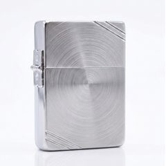 Zippo tái bản 1935 chặt góc hoa văn đường tròn đồng tâm ZN310