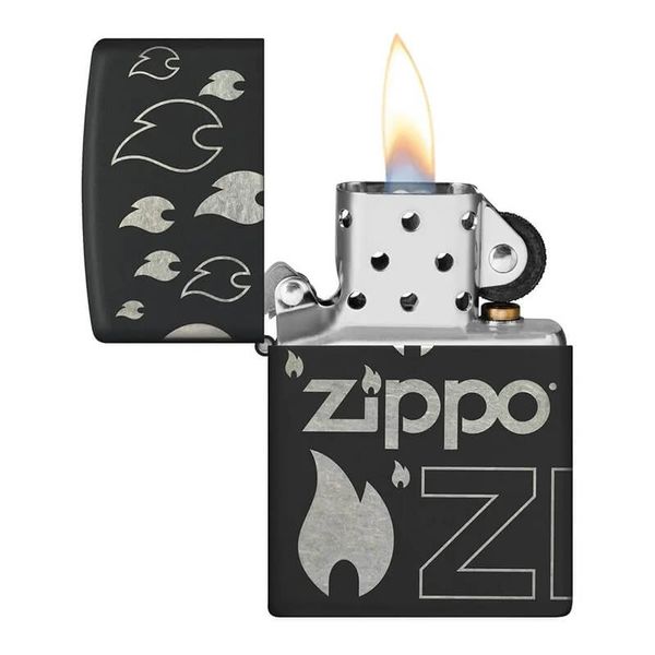 Zippo Mẫu Thiết Kế Ngọn Lửa Biểu Tượng Zippo Design Z46