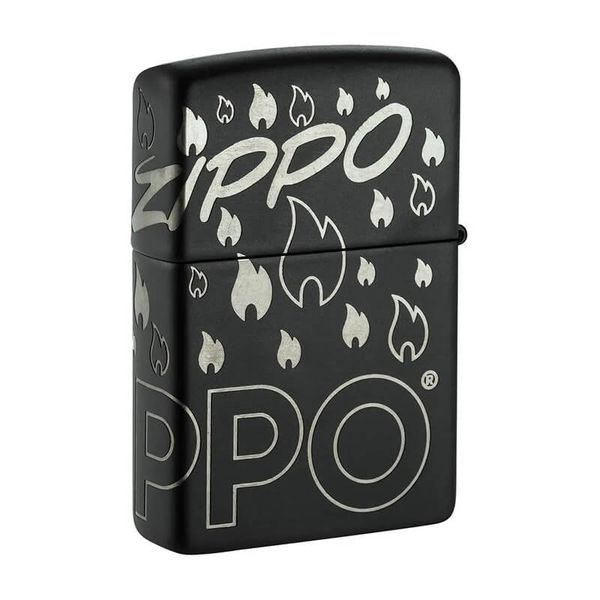 Zippo Mẫu Thiết Kế Ngọn Lửa Biểu Tượng Zippo Design Z46