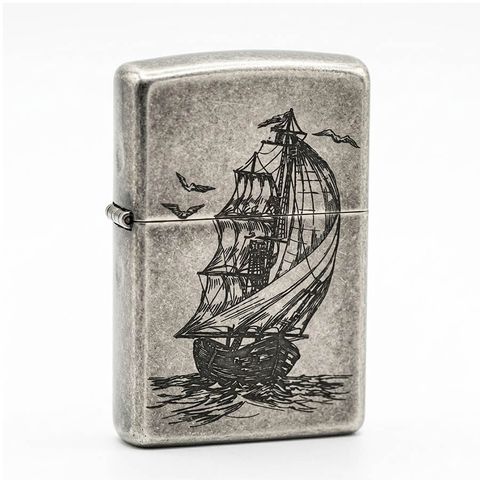 Zippo đồng khắc hình thuyền ZK160