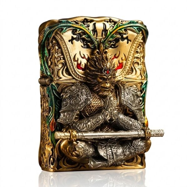 Zippo Ốp Tượng Tôn Ngộ Không Và Cây Gậy Như Ý ZN105