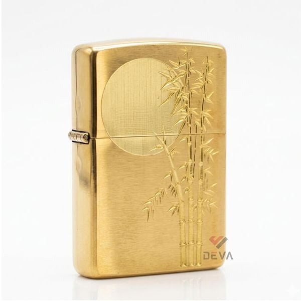 Zippo Mỹ Chính Hãng Khắc CNC Chủ Đề Trúc Dưới Trăng ZK97