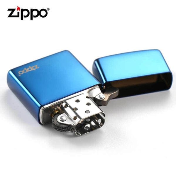 Zippo Sơn Xanh Sapphire Khắc Logo ZT20