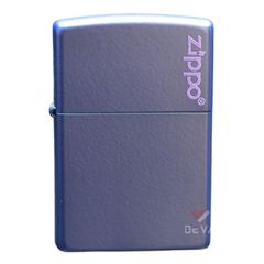 Zippo Sơn Matte Xanh Tím Than In Logo Zippo ZT10