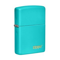 Zippo Sơn Màu Ngọc Lam In Logo Zippo Flat Turquoise ZT18