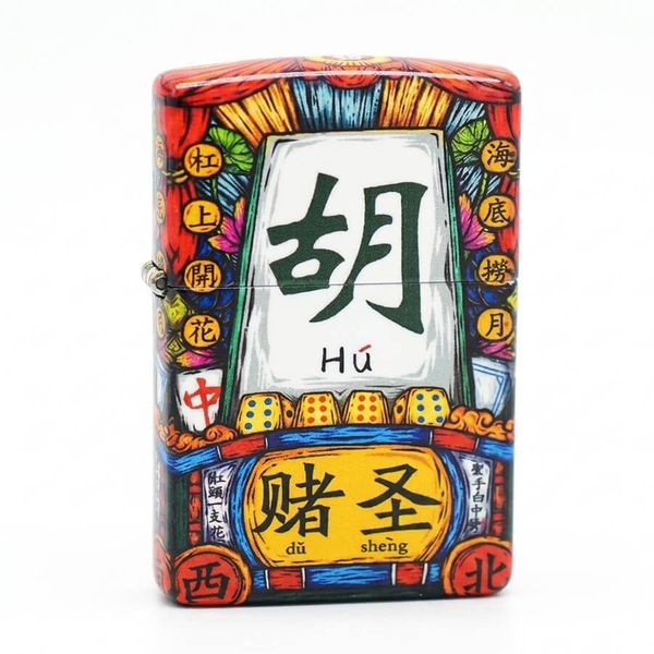 Zippo Hộp Mica Sơn Chủ Đề Quân Bài May Mắn ZN193