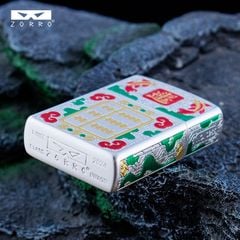 Bật lửa xăng đá Zorro chủ đề bàn tính tài vận bản giới hạn Z2-1150
