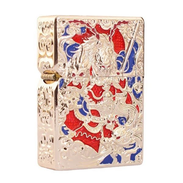 Bật lửa xăng đá Zorro bọc vỏ dày khắc nổi Tôn Ngộ Không Z-KJ1023