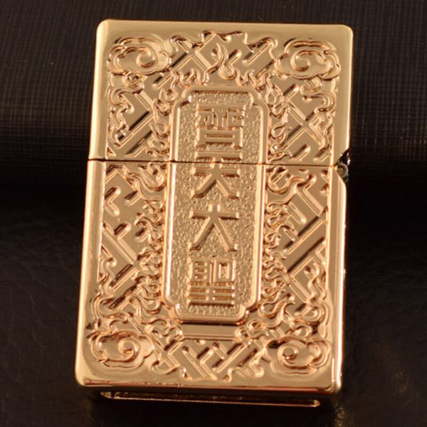 Bật lửa xăng đá Zorro bọc vỏ dày khắc nổi Tôn Ngộ Không Z-KJ1023