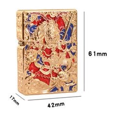 Bật lửa xăng đá Zorro bọc vỏ dày khắc nổi Tôn Ngộ Không Z-KJ1023