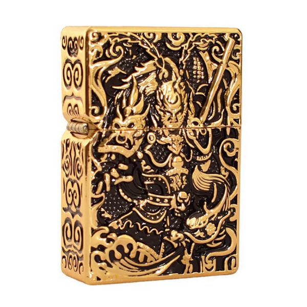Bật lửa xăng đá Zorro bọc vỏ dày khắc nổi Tôn Ngộ Không Z-KJ1023