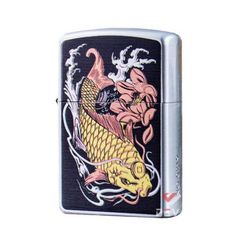 Bật lửa xăng đá Zorro hình cá chép đầm sen bản giới hạn Z2-1117