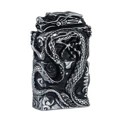Bật lửa xăng đá Zorro bọc vỏ dày ốp tượng rồng chầu Z-KJ1009