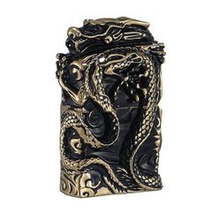 Bật lửa xăng đá Zorro bọc vỏ dày ốp tượng rồng chầu Z-KJ1009