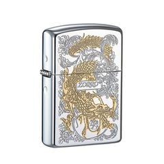 Bật lửa xăng Zorro hình rồng Á Đông mạ vàng bản giới hạn Z92113