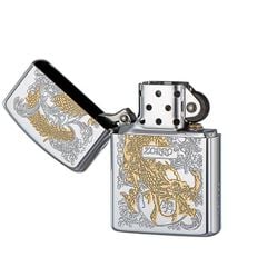 Bật lửa xăng Zorro hình rồng Á Đông mạ vàng bản giới hạn Z92113