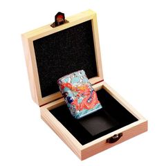 Bật lửa xăng đá Chief bọc lưới hoa văn chủ đề rồng thần CF1355-1356