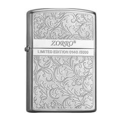 Bật lửa Zorro hoa văn Venetian viền ngang mạ vàng giới hạn Z92067