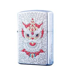 Bật lửa xăng đá Zorro khắc đầu lân may mắn số giới hạn Z91909