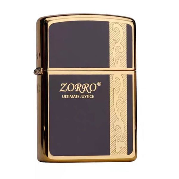 Bật Lửa Xăng Đá Zorro Sơn Mài Dải Hoa Văn Z9610