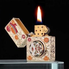 Bật lửa Zorro bọc vỏ dày vòng xoay đầu Lân may mắn Z-KJ1025