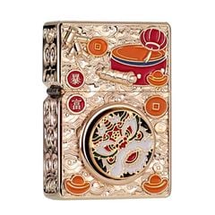 Bật lửa Zorro bọc vỏ dày vòng xoay đầu Lân may mắn Z-KJ1025