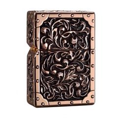 Bật lửa xăng đá Zorro bọc vỏ dày dập nổi hoa văn cổ điển Z91300