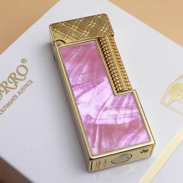 Bật lửa xăng đá chính hãng Zorro sơn mài đen dáng nhỏ Z728