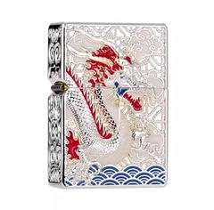 Bật lửa xăng đá Zorro bọc vỏ dày khắc nổi rồng thần Z-KJ1024
