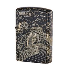 Bật lửa xăng đá Zorro chủ đề Vạn Lý Trường Thành mạ vàng Z2-1076