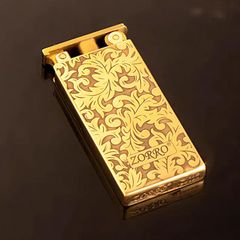 Bật lửa xăng đá chính hãng Zorro cần gạt nắp trượt Z739