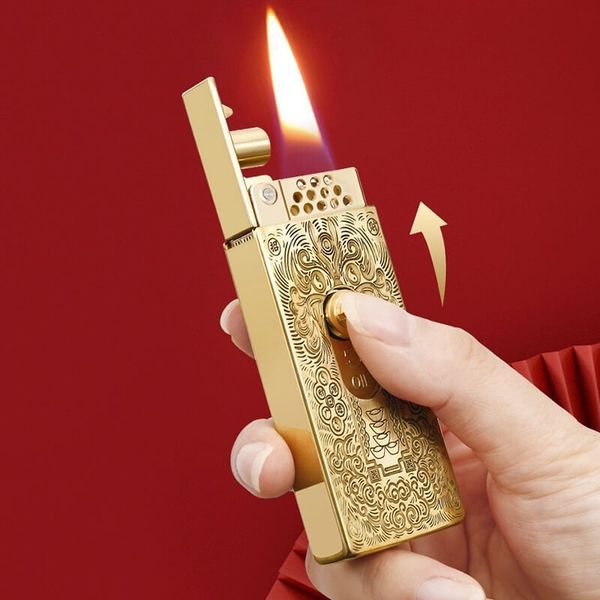 Bật lửa xăng đá chính hãng Zorro cần gạt nắp trượt Z739