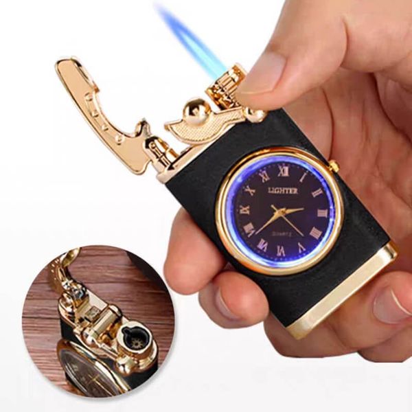 Bật lửa khò cần gạt kèm đồng hồ DCT05