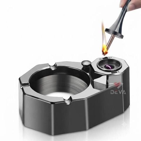 Bật lửa diêm xăng Honest kèm gạt tàn 3 điếu BCG006