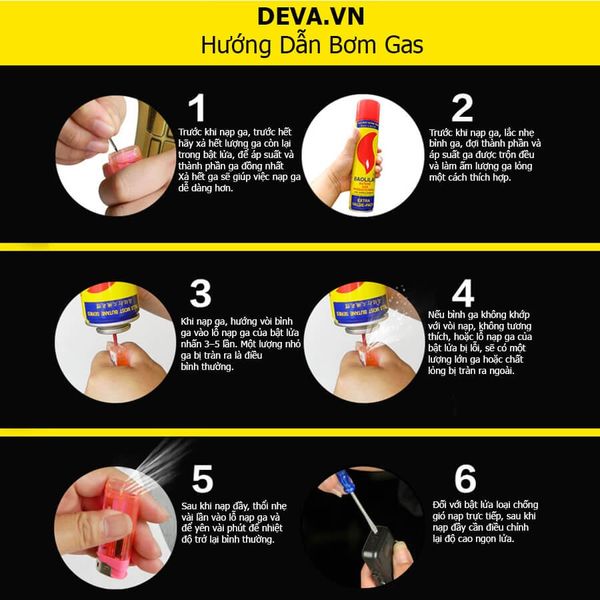 Bình ga dùng cho bật lửa BAOLILAI Phụ Kiện Bật Lửa/Bếp Khò