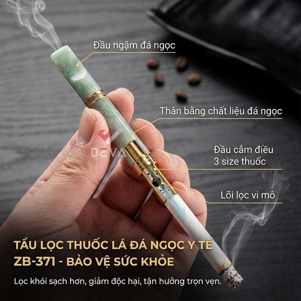 Tẩu đá ngọc xanh dùng cho các loại thuốc Zobo ZB 371