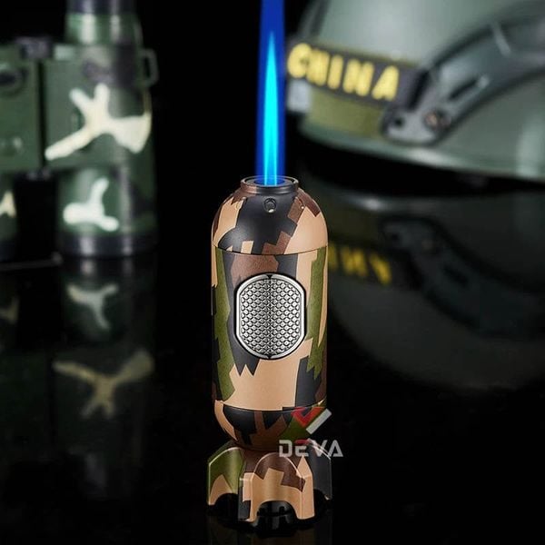 Bật lửa Jobon khò 1 tia hình quả bom có khóa an toàn ZB-570