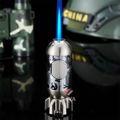 Bật lửa Jobon khò 1 tia hình quả bom có khóa an toàn ZB-570
