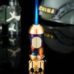 Bật lửa Jobon khò 1 tia hình quả bom có khóa an toàn ZB-570