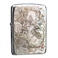 Zippo Bạc Khối Tái Bản 1941 Khắc Quan Vũ BK35
