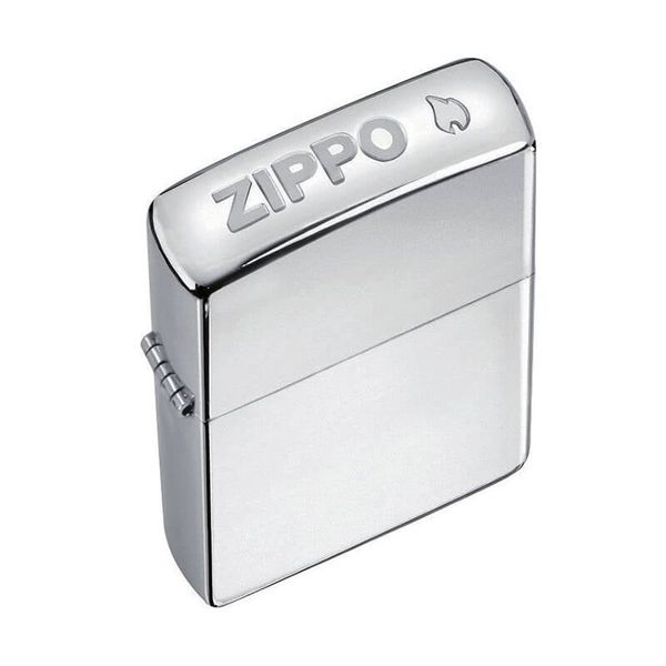 Zippo Bạc Bóng Dập Chìm Biều Tượng Zippo Crown Stamp Z07