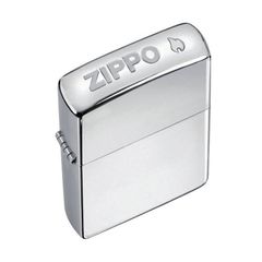 Zippo Bạc Bóng Dập Chìm Biều Tượng Zippo Crown Stamp Z07