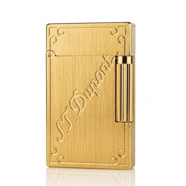 Dupont Vân Xước Khắc Chìm Hoa Văn Góc Dòng Chữ Chéo ST Dupont D32