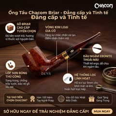 Tẩu gỗ thạch nam chính hãng Chacom Churchill N186A