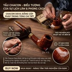 Tẩu gỗ thạch nam chính hãng Chacom Churchill N186A